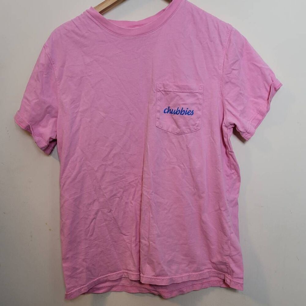 Chubbies The Weekend Has Arrived Graphic Pink Pocket Tshirt Cotton Medium
